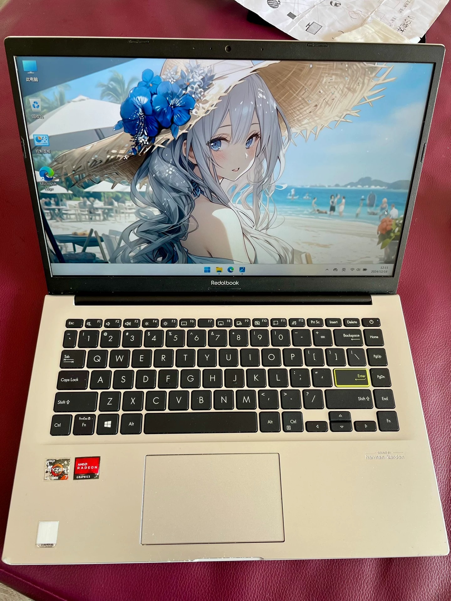 华硕A豆14 华硕笔记本 CPU：R7-4700U相当于i7-10代 内存：16G 硬盘：512G固态 屏幕：14寸 高清屏 1080P分辨率 窄边框 接口丰富